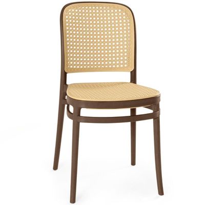 Kit 6 Cadeiras De Jantar Roma Para Sala E Cozinha - Marrom