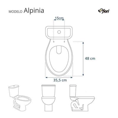 Assento Sanitário Com Fechamento Lento Alpinia Branco Para Vaso Fiori Com Ferragem Dourada