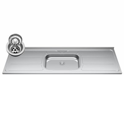 Pia De Cozinha Com Cuba 180cm E Válvula Aço Inox - Ghel Plus