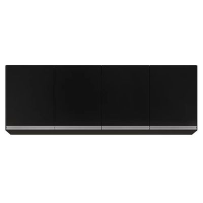 Armário De Cozinha Modulado De Canto 8 Peças Cp26 Balcão Com Tampo Preto - Lumil