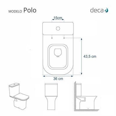 Tampa De Vaso Em Mdf Polo Branco Para Bacia Deca