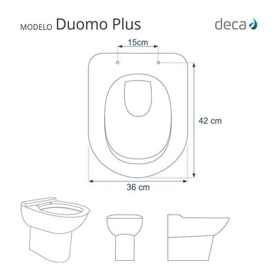 Assento Sanitário Duomo Plus Branco Gelo Para Vaso Deca