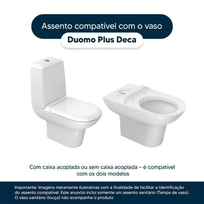 Assento Sanitário Duomo Plus Branco Gelo Para Vaso Deca