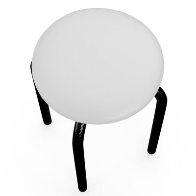 Mesa De Cozinha Bistrô Porto Preto 90cm Com 2 Banquetas Industriais Maviê Branco-preto - Mpozenato