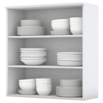 Armario Aereo 2 Portas Mdf 80 Cm Americana C356 Branco Henn