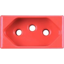 Kit 3 Módulo Tomada 2p T Tramontina 20 A 250 V Vermelho