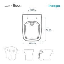 Tampa De Vaso Mdf Com Amortecedor Boss Stone (cinza Fosco) Para Bacia Incepa Com Ferragem Dourada