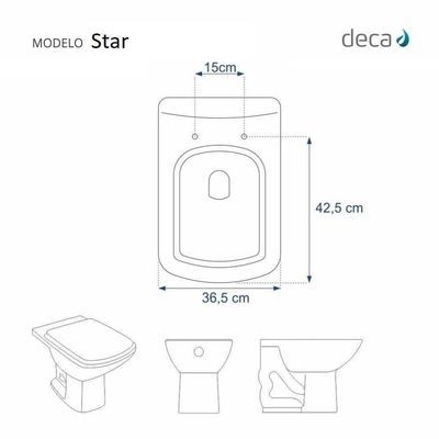 Assento Sanitário Star Branco Para Vaso Deca