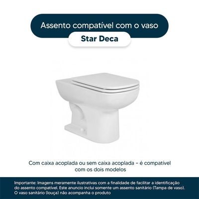 Assento Sanitário Star Branco Para Vaso Deca