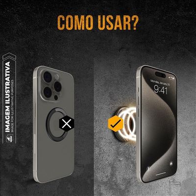 Anel Victus Magnético Magsafe - Preto - Gshield