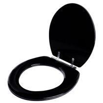 Assento Sanitário Almodadado Macio Flamingo Preto Para Vaso Incepa