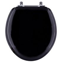 Assento Sanitário Almodadado Macio Flamingo Preto Para Vaso Incepa