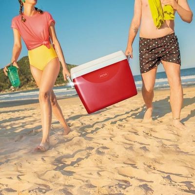 Caixa Térmica 75l Grande Cores Cooler Bebidas Mor Vermelho
