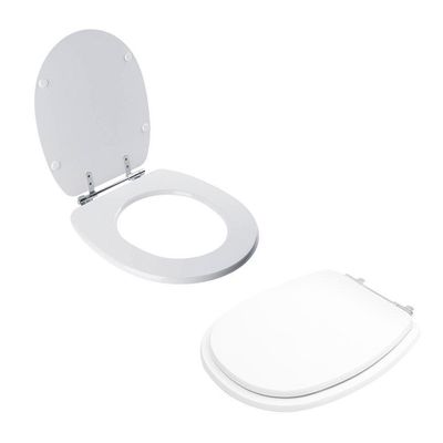 Assento Sanitário Tampa De Vaso Branco Mdf Laqueado Fast Para Bacia Deca