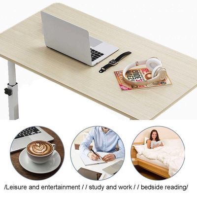 Mesa Para Computador E Notebook Com Rodinhas Altura Ajustável Multifuncional Branca