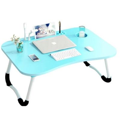Mesa Para Notebook Portátil Dobrável Com Usb,ventilador E Iluminação Use Na Cama E Sofá - Azul