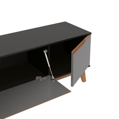 Rack Kappesberg 3 Portas Preto Fosco/chumbo 218 Cm