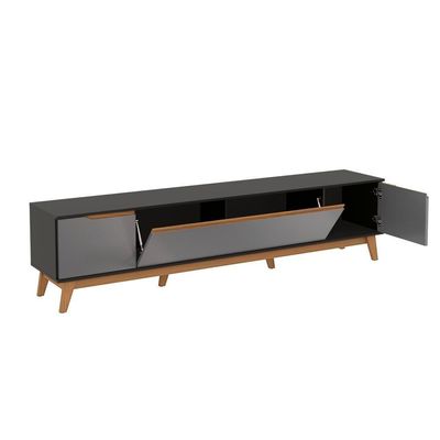 Rack Kappesberg 3 Portas Preto Fosco/chumbo 218 Cm