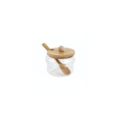 Kit Porta Manteiga Bambu + Açucareiro Tampa Bambu
