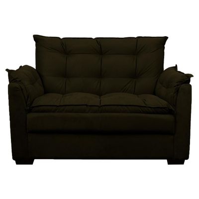 Sofá Confortável 1,40 Pequeno Compacto Small Marrom