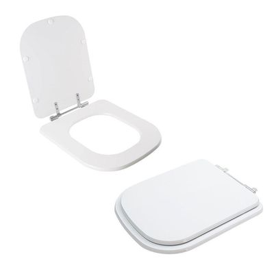 Assento Sanitário Tampa De Vaso Branco Resina Poliester Quadra Para Bacia Deca