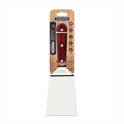 Espátula Fritura Para Chapa Lâmina Inox Cabo Madeira Polywood Vermelho 5 - Tramontina 21168175