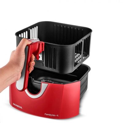 Fritadeira Eletrica Air Fryer Mondial 4 Litros AFN40 Vermelho/inox 220V