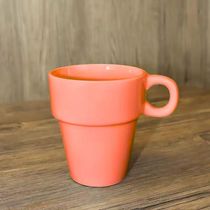Xícara Para Café De Porcelana Empilhável 90 Ml Collor Rosa