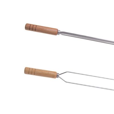 Kit 5 Espetos Para Churrasco 85cm Aço Inox Kort