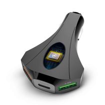 Carregador Veicular Triplo Turbo Tank - Usb E Tipo C - Gshield