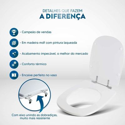 Tampa De Vaso Sanitário Donna Verde Claro Para Bacia Santamarina