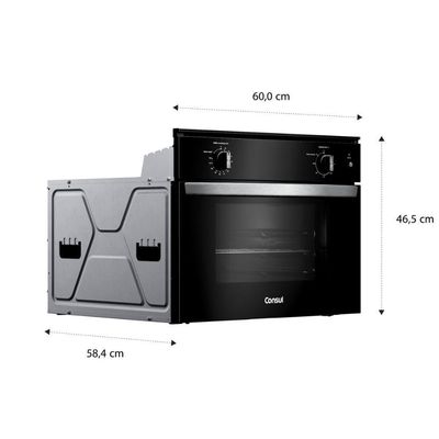 Forno Elétrico Consul de Embutir 47L COB47BE Preto 220V