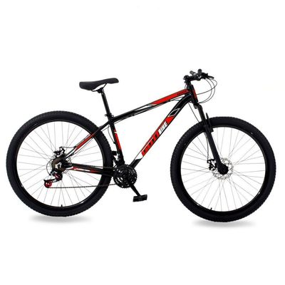 Bicicleta Aro 29 Alumínio 24v Rocker Freio A Disco Susp Gott 21 Preto Vermelho