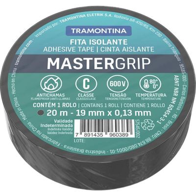Fita Isolante Classe C 0,13x19 Mm Tramontina Preta 20 M
