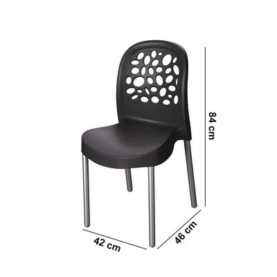 Cadeira Deluxe Forte Plástico Preto