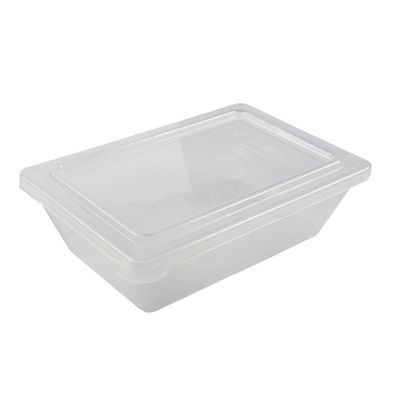 Pote Stillo Retangular Com Tampa 2l Natural Em Polipropileno