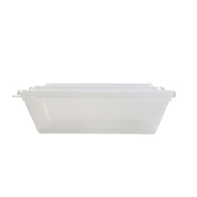 Pote Stillo Retangular Com Tampa 2l Natural Em Polipropileno