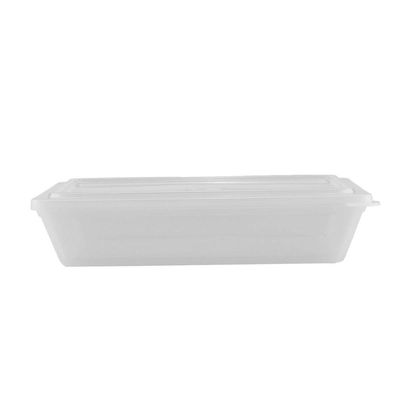 Pote Stillo Retangular Com Tampa 5l Natural Em Polipropileno