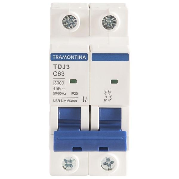 Minidisjuntor Tdj3ka 2 P 63 A Curva C Tramontina