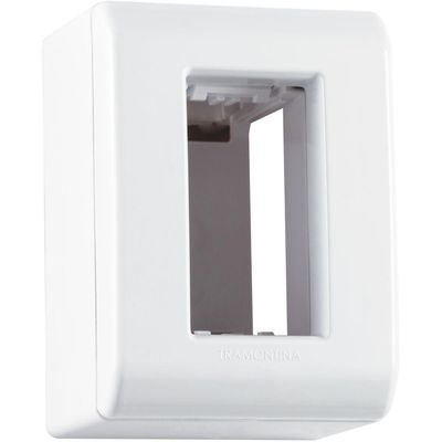 Kit 9 Caixa De Sobrepor 1 Posto Tramontina Lizflex Branca