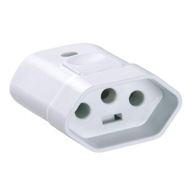 Kit 4 Plugue Femea 2p+t 10 A 250 V Tramontina Branco