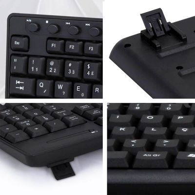 Teclado com Mouse sem Fio Office 5+ Preto