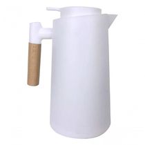 Garrafa Termica Cafeclick Com Cabo De Madeira 1 Litro Branca