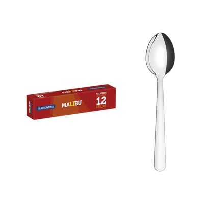 Jogo 6 Colher Para Sobremesa Tramontina Malibu Em Aço Inox