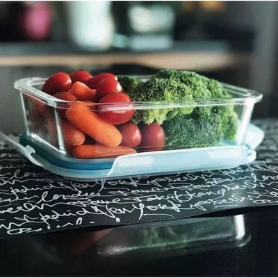 Pote De Vidro Retangular Hermetico Marmita 350 Ml - Mimo