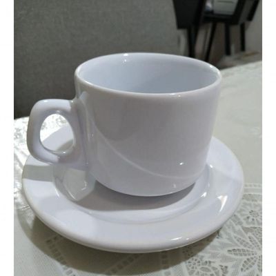 Kit 12 Xicaras De Cha Sem Pires Empilhavel 200ml Porcelart