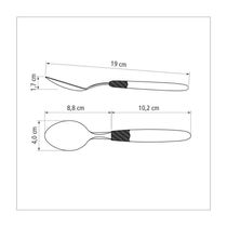 Kit 12 Colher De Mesa Tramontina Ipanema Inox Preto
