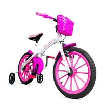 Bicicleta Bike Infantil Aro 16 Ravok Com Rodinhas 3 A 7 Anos Rosa