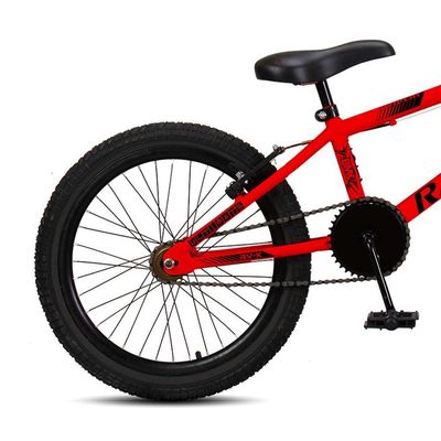 Bicicleta BMX Cross Aro 20 RV-X Aro Aero Freio V-Brake Ravok Vermelho