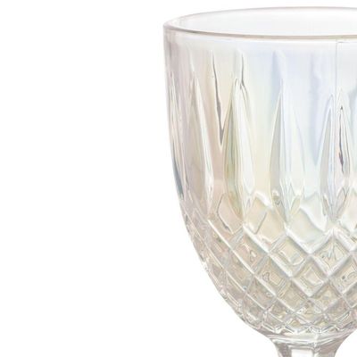 Taça Vidro água Greek Rainbow Bon Gourmet Fruta Cor 345ml